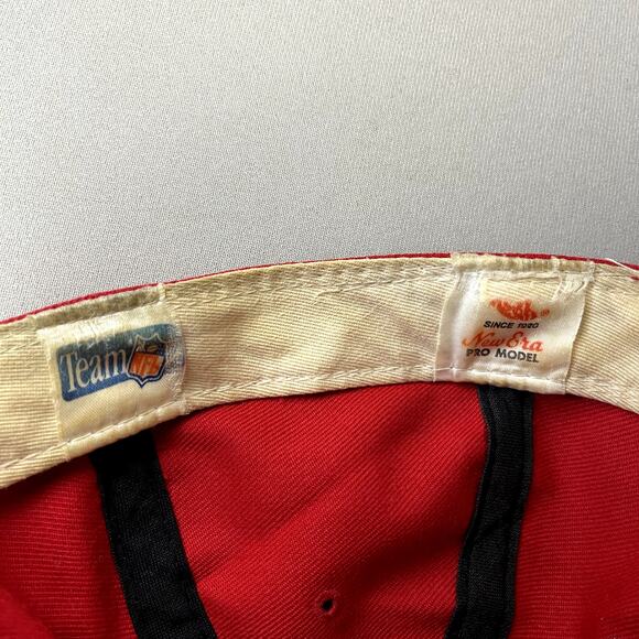 Vintage San Francisco 49ers Hat Cap Fitted 7-1/8 Red New Era NFL Pro Model 80s - Picture 7 of 8